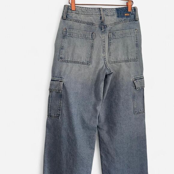 Mother The Spinner Cargo “Nerdy in Let’s Bounce” Light Wash Utility Jeans 26 - Picture 7 of 8